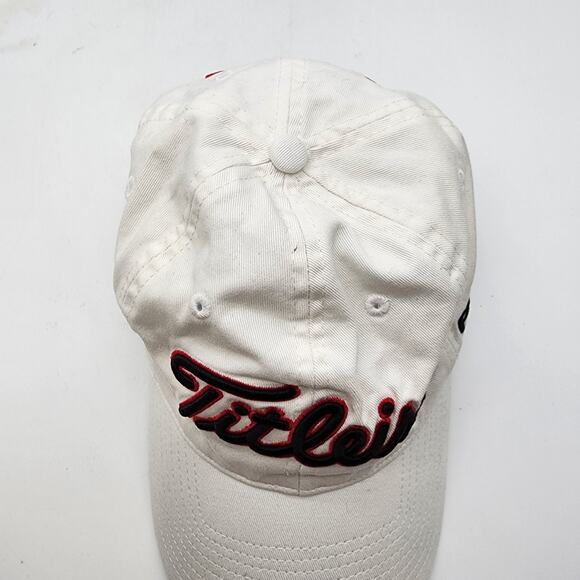 Titleist Golf Hat Cap Pro V1 FJ Footjoy White Strap VG Adjustable Casual Sporty - Picture 5 of 8